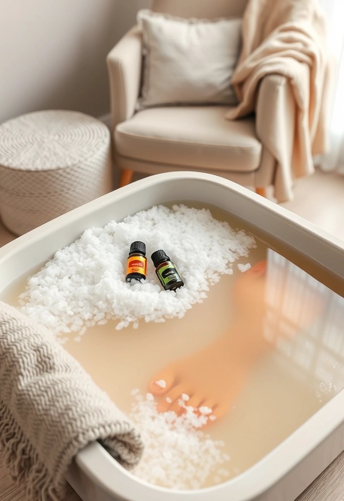 5 Cozy Home Spa Ideas to Pamper Yourself This Winter (You Deserve This!) - 4. Cozy Foot Spa
