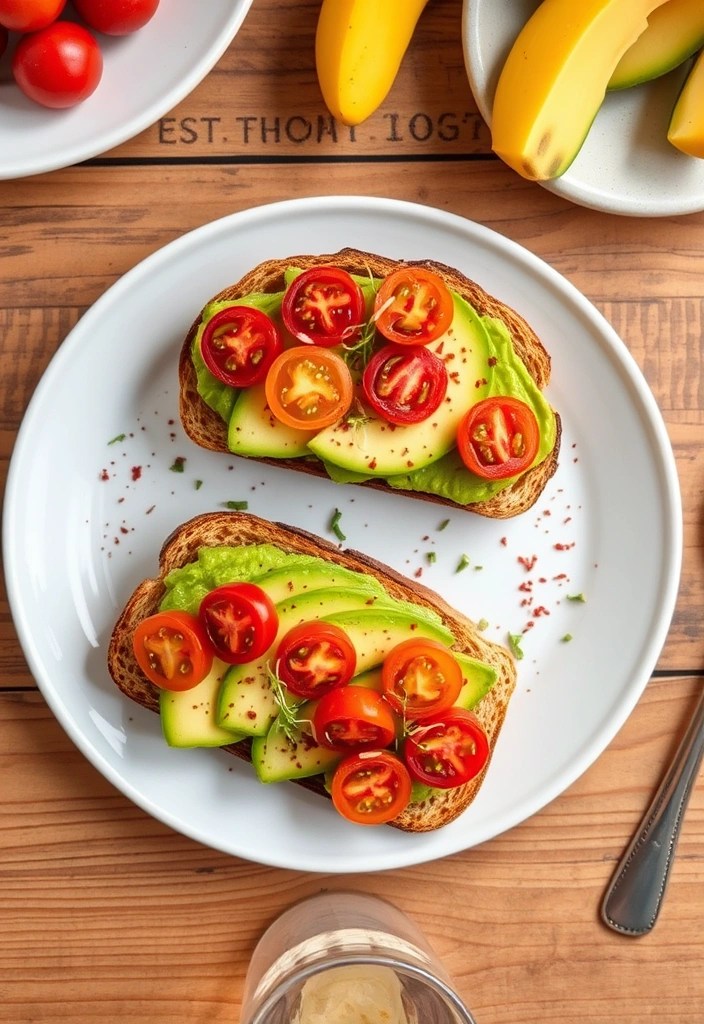 8 Grab-and-Go Breakfasts That Will Fuel Your Busy Day in No Time! - 5. Avocado Toast with Cherry Tomatoes