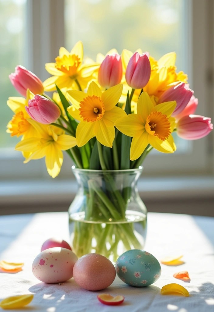 15 Easy Easter Table Decorations That'll Make Your Guests Say 'Wow!' - 1. Floral Egg Centerpieces