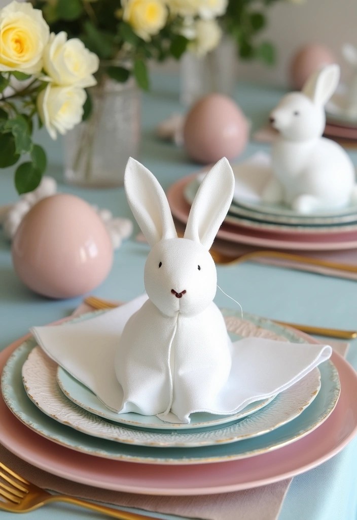 15 Easy Easter Table Decorations That'll Make Your Guests Say 'Wow!' - 10. Easter-themed Napkin Folding