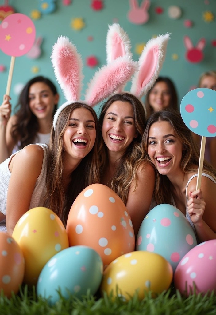 15 Easy Easter Table Decorations That'll Make Your Guests Say 'Wow!' - 12. Easter Egg Photo Booth Props