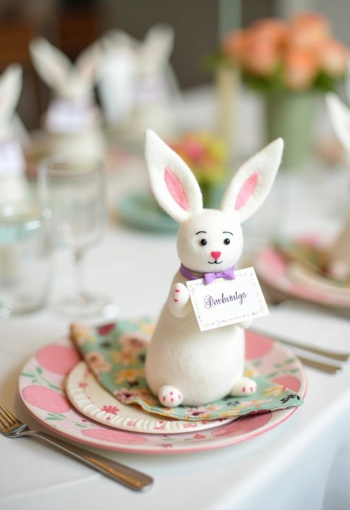 15 Easy Easter Table Decorations That'll Make Your Guests Say 'Wow!' - 2. Bunny Place Card Holders