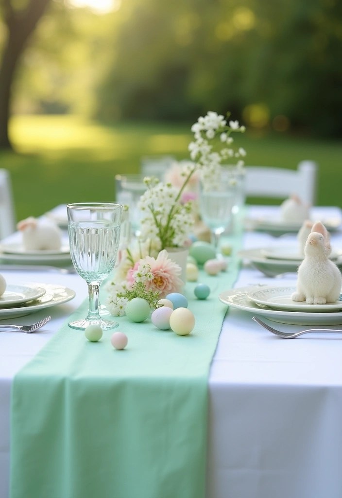 15 Easy Easter Table Decorations That'll Make Your Guests Say 'Wow!' - 3. Pastel Table Runner