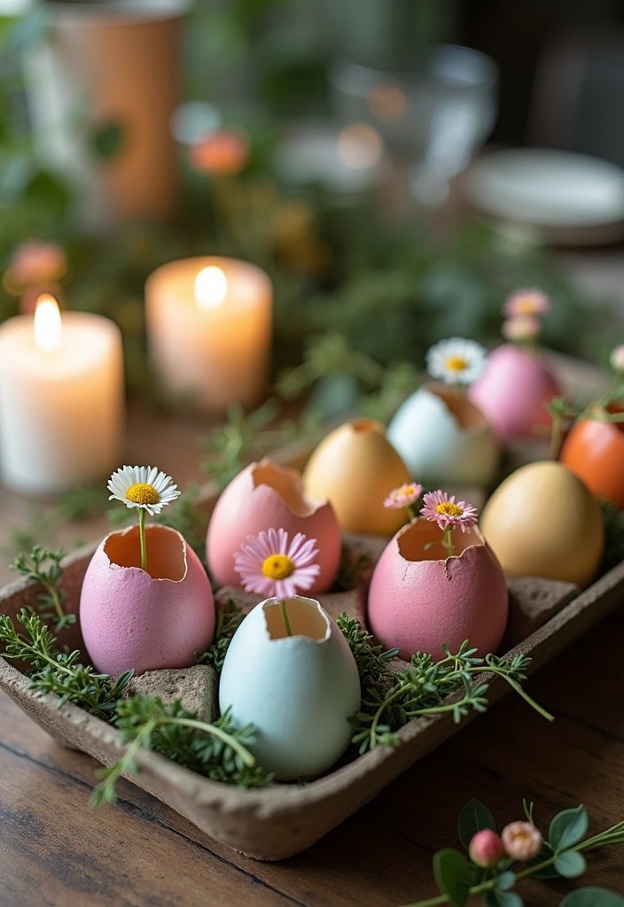 15 Easy Easter Table Decorations That'll Make Your Guests Say 'Wow!' - 4. Eggshell Vases