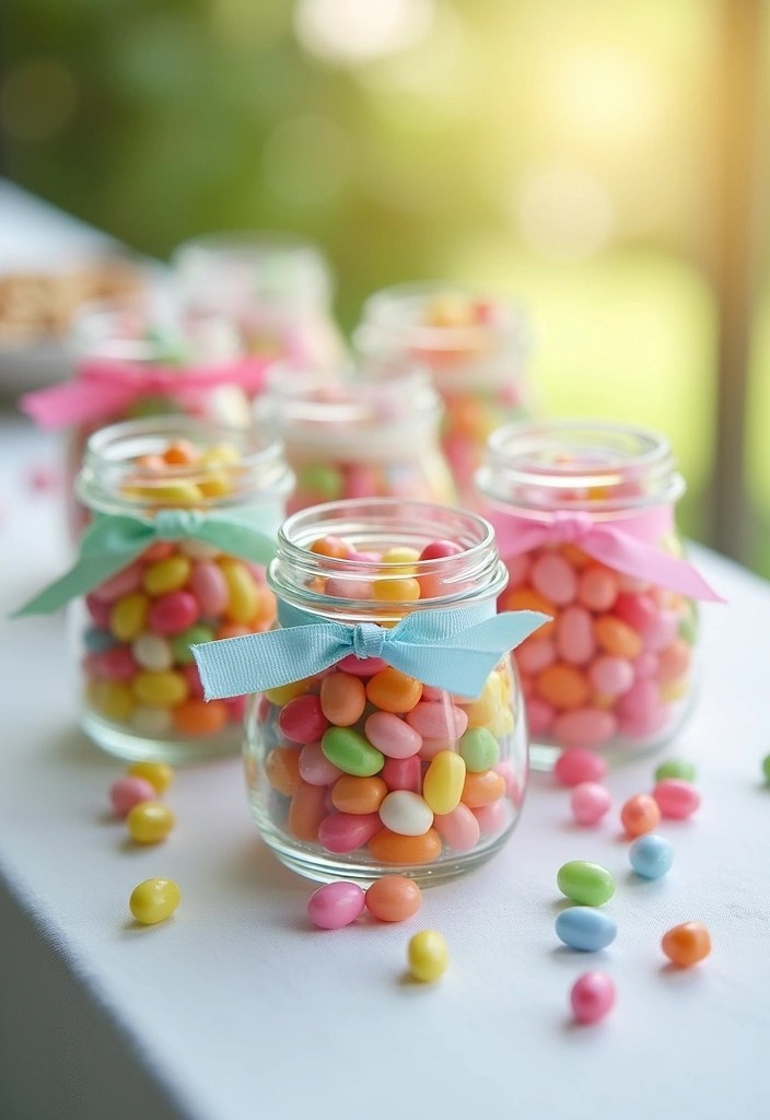 15 Easy Easter Table Decorations That'll Make Your Guests Say 'Wow!' - 7. Colorful Jelly Bean Favors